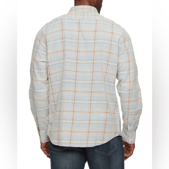 Flag & Anthem Reston Vintage Wash Button  Down Long Sleeve Plaid Shirt - Picture 2 of 15